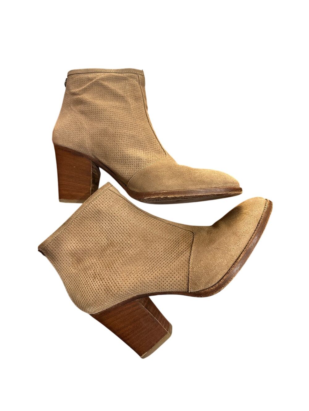 Aquatalia Tan BOOTIES Suede 10M